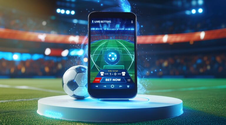 Dynamic Sports Betting Concept with Football and Soccer Elements on a Digital Platform for Modern Online Gaming Enthusiasts